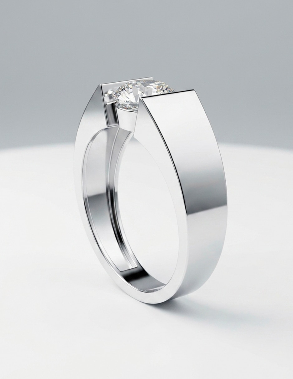 Anillo de compromiso de oro 18 K 6