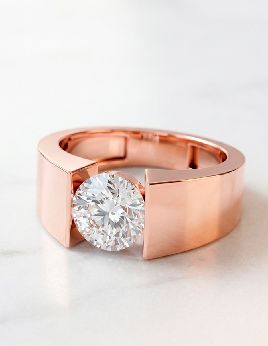 Anillo de compromiso de oro 9 K 8