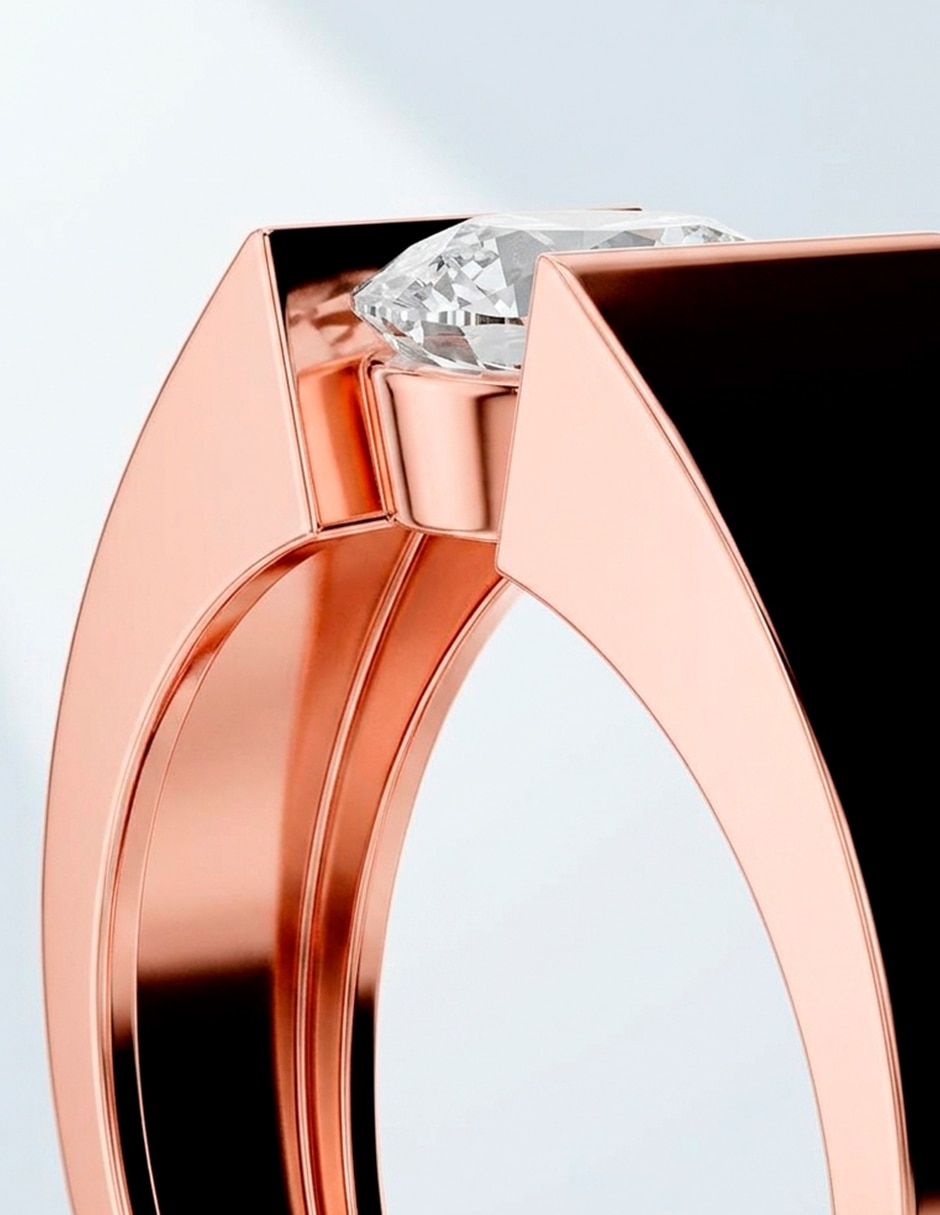 Anillo de compromiso de oro 9 K 9