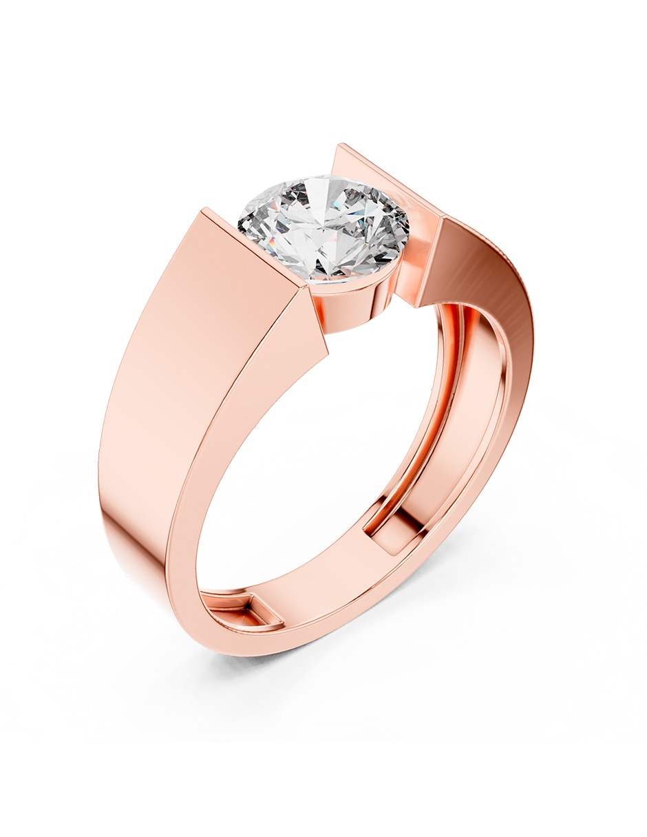 Anillo de compromiso de oro 14 K 2