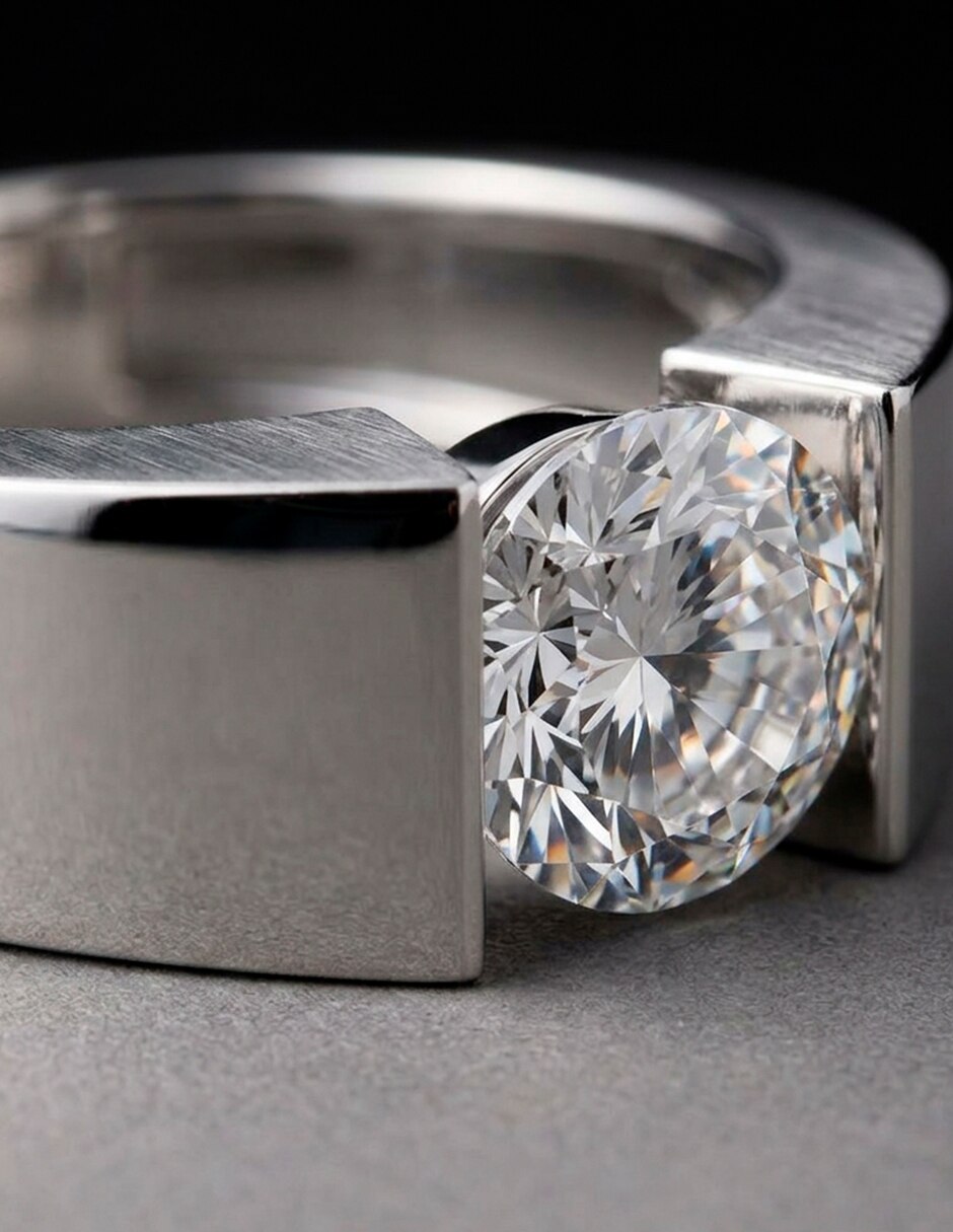 Anillo de compromiso de oro 18 K 10