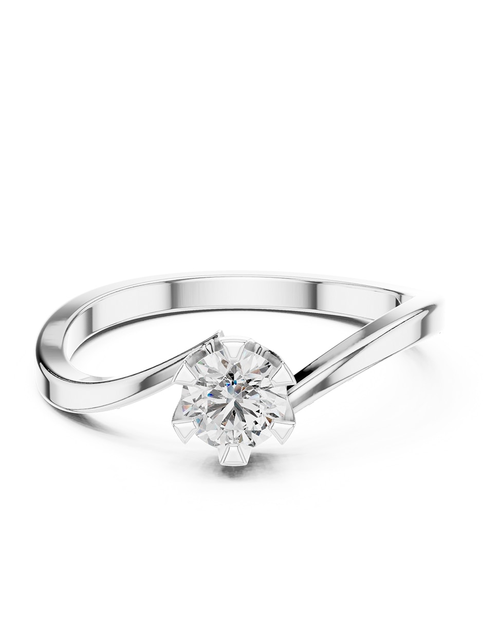 Anillo de compromiso de oro 18 K zirconia cúbica Anillo de compromiso de oro 18 K zirconia cúbica