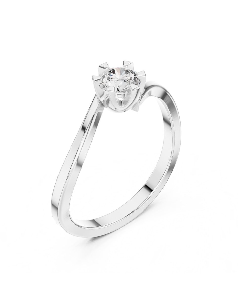 Anillo de compromiso de oro 18 K 2