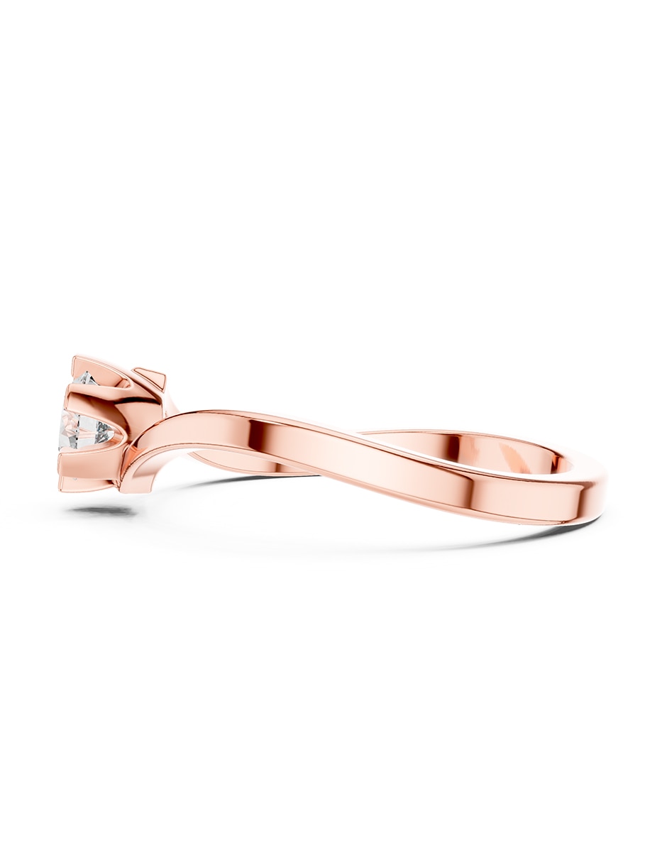 Anillo de compromiso de oro 14 K 4