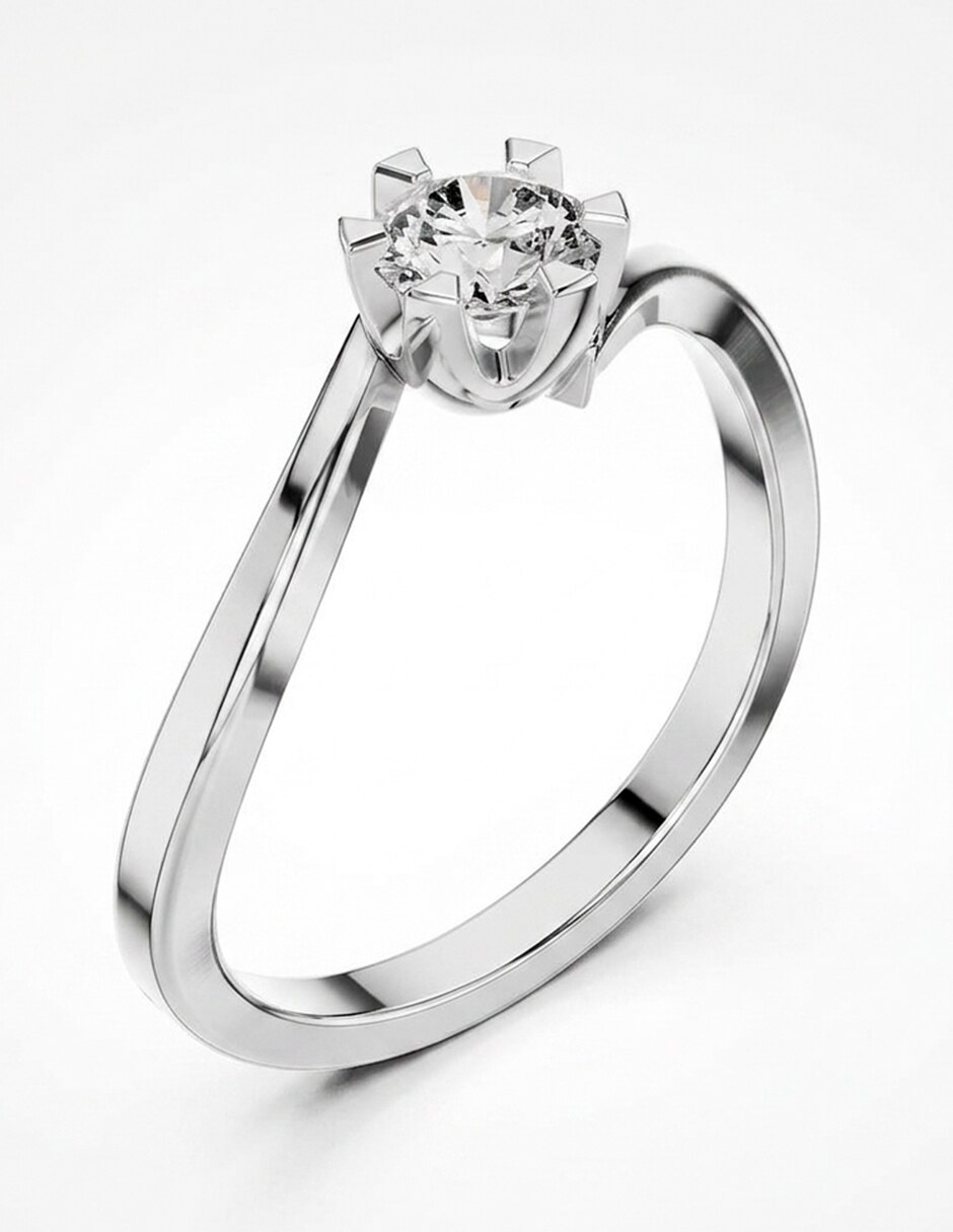 Anillo de compromiso de oro 9 K 8