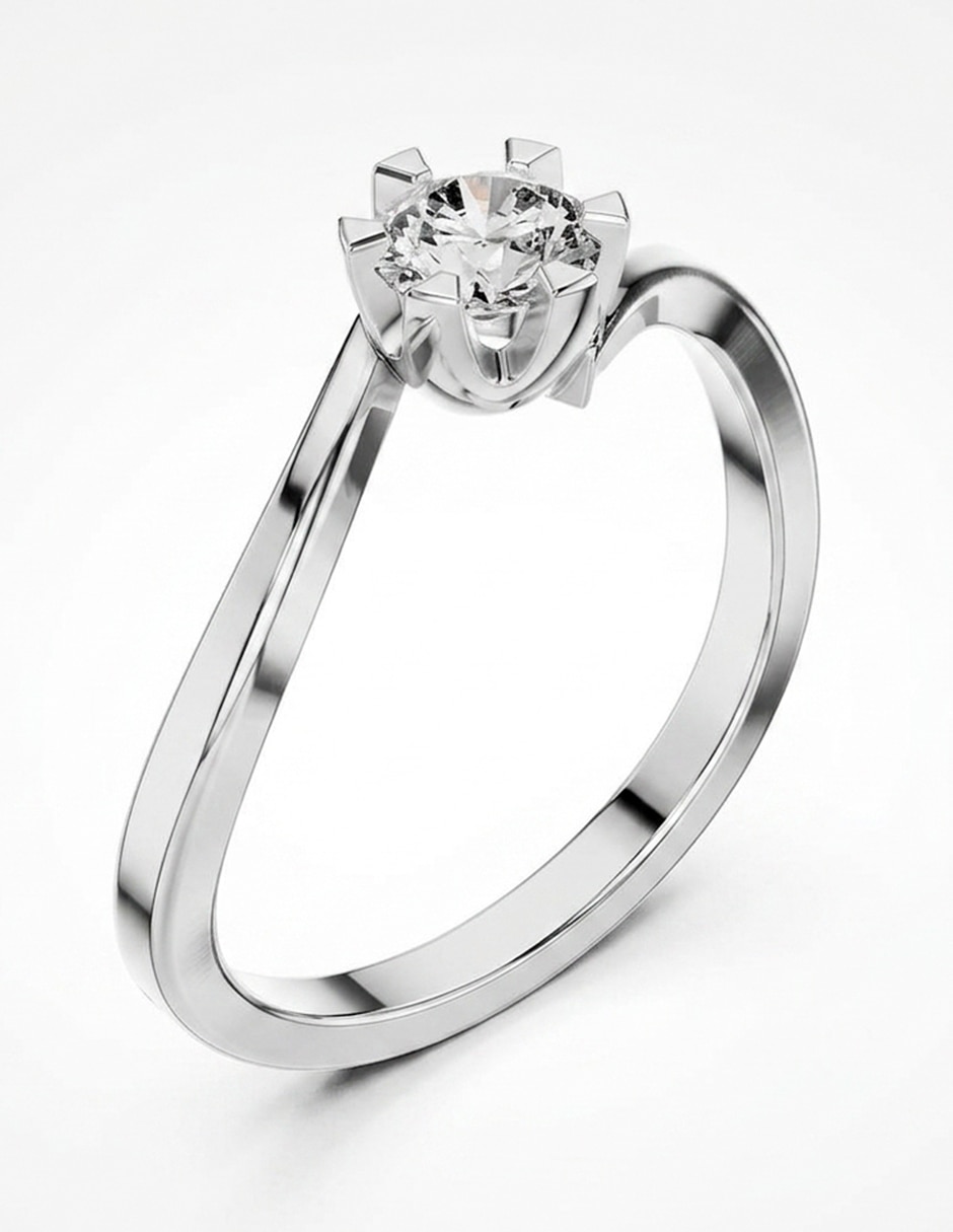 Anillo de compromiso de oro 9 K 8