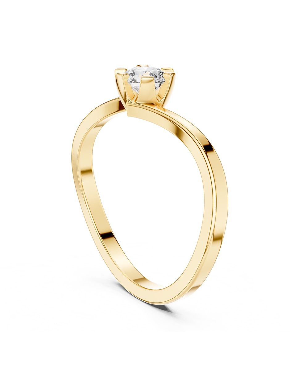 Anillo de compromiso de oro 18 K Amore Mio