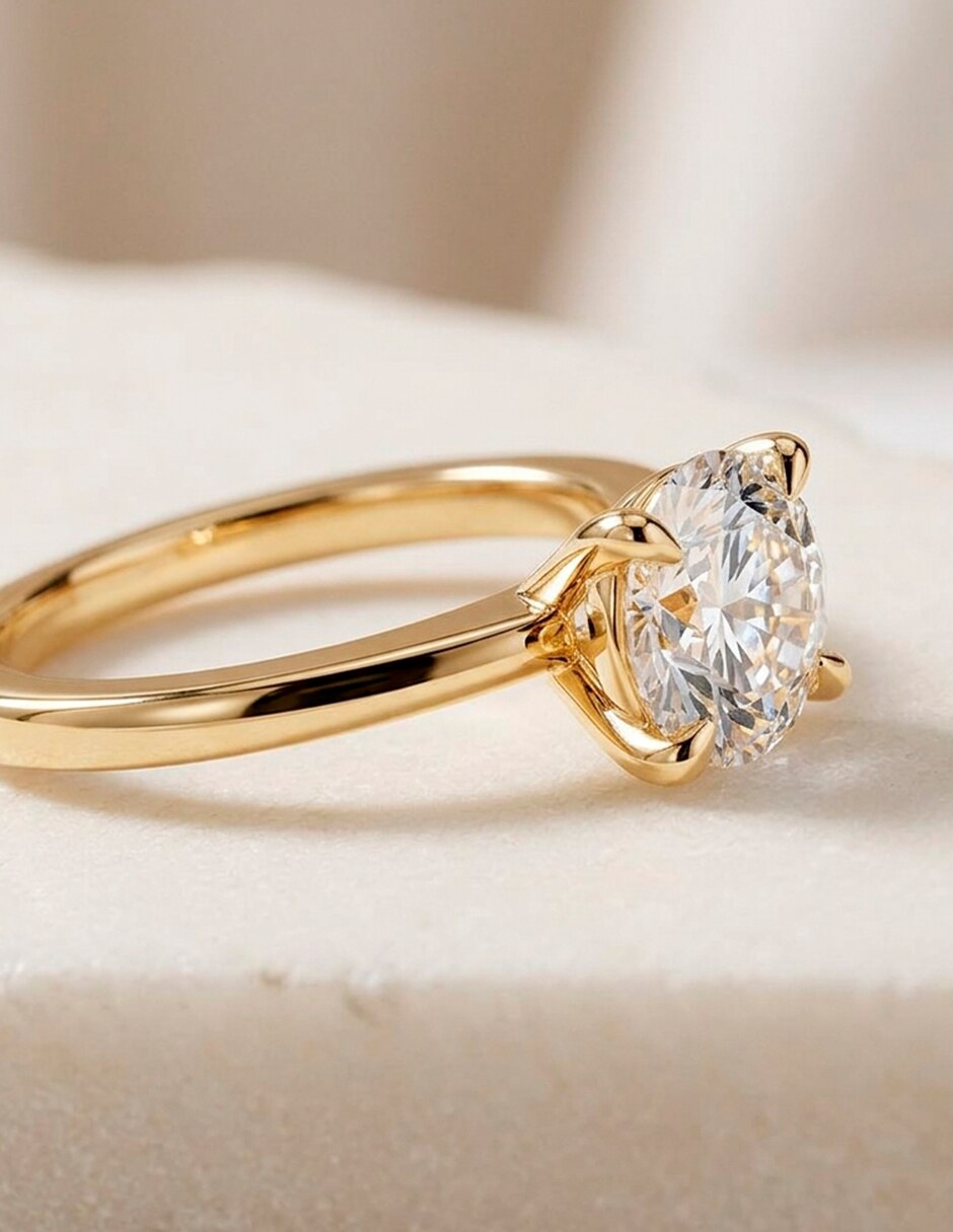 Anillo de compromiso de oro 18 K Amore Mio zirconia cúbica