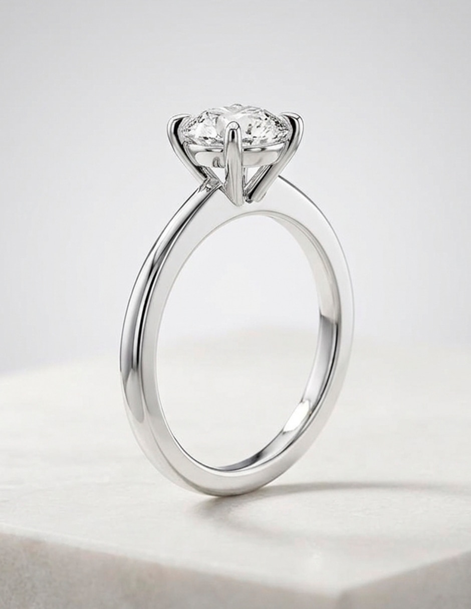 Anillo de compromiso de oro 9 K 7