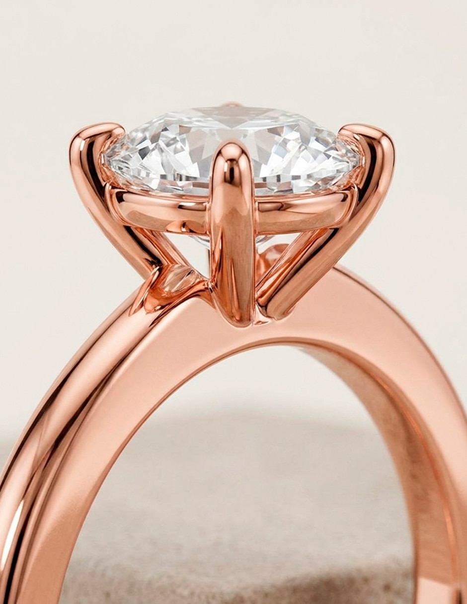 Anillo de compromiso de oro 14 K 7