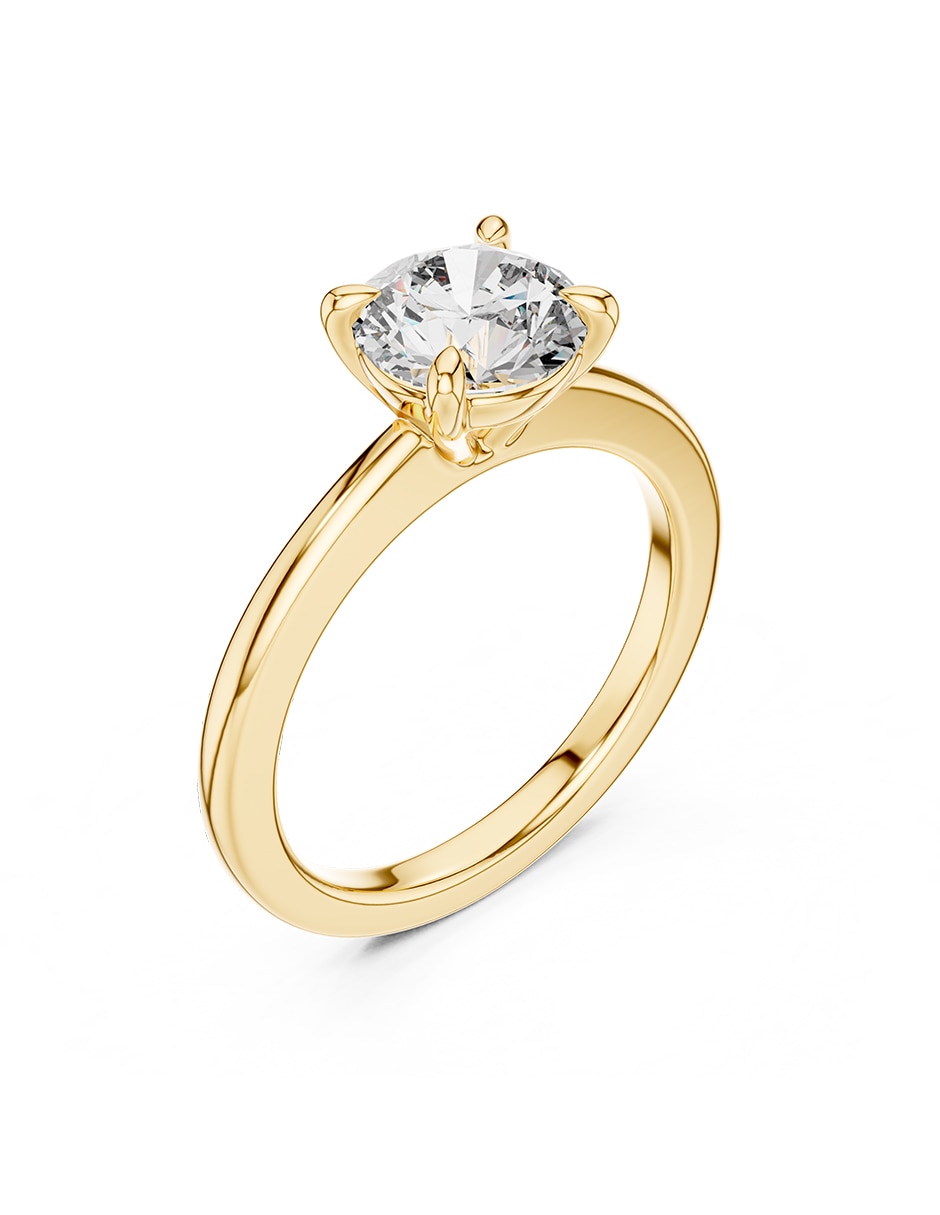 Anillo de compromiso de oro 9 K 2