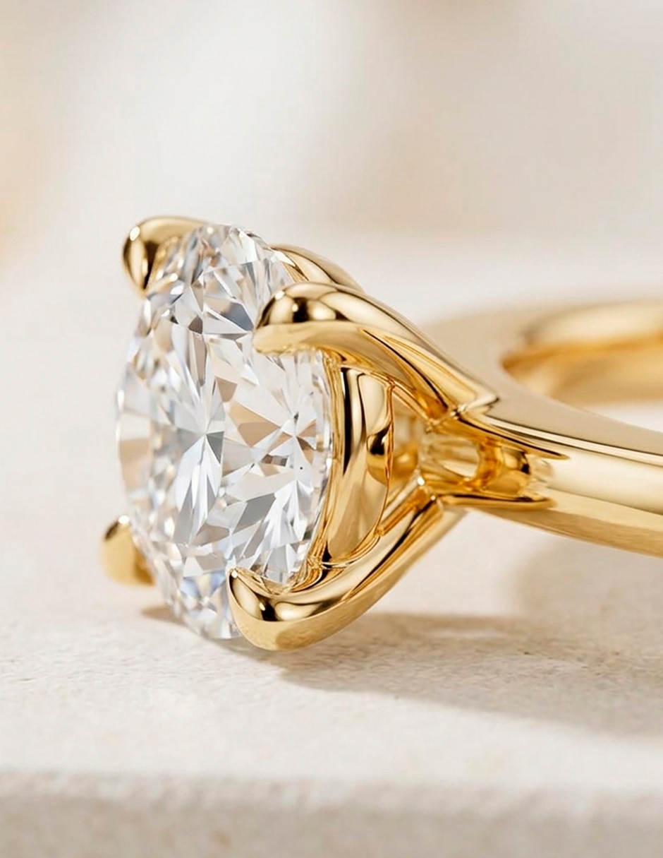Anillo de compromiso de oro 9 K 8