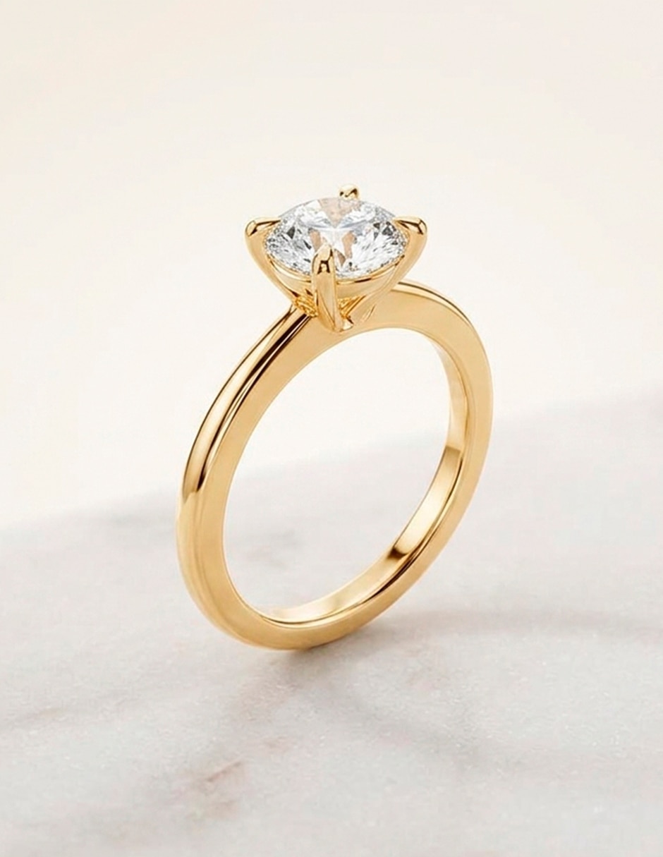Anillo de compromiso de oro 9 K 9