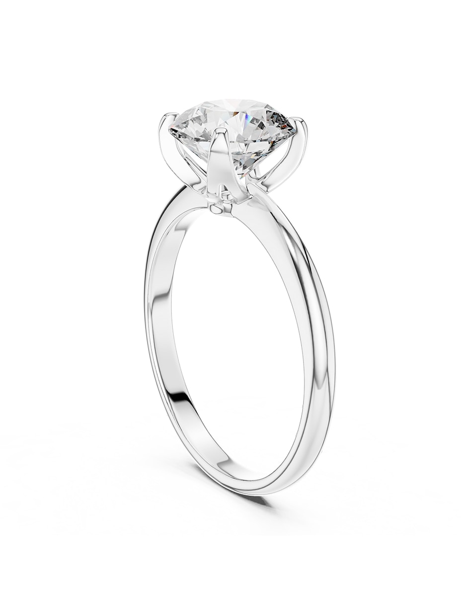 Anillo de compromiso de oro 9 k zirconia cúbica 3