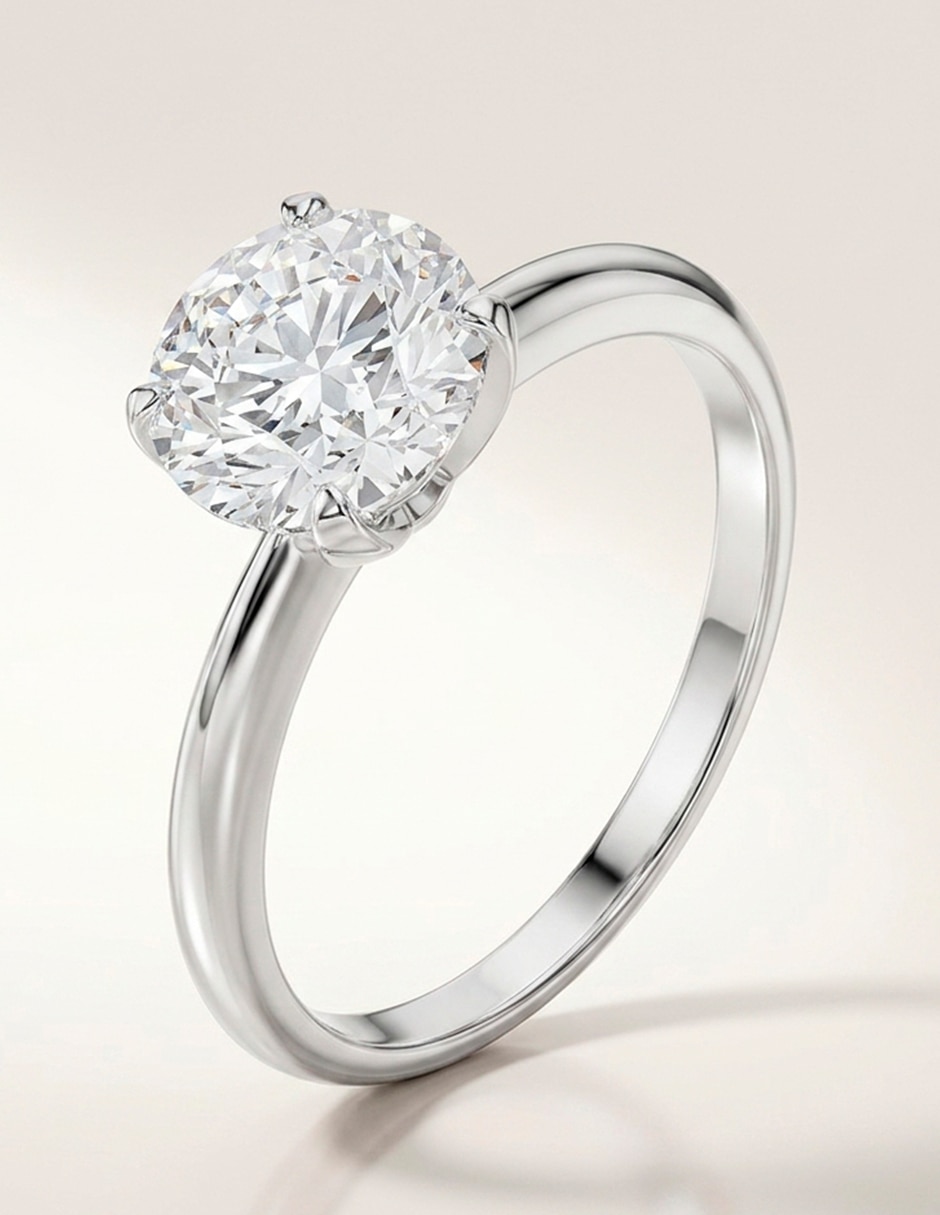 Anillo de compromiso de oro 9 k zirconia cúbica 7