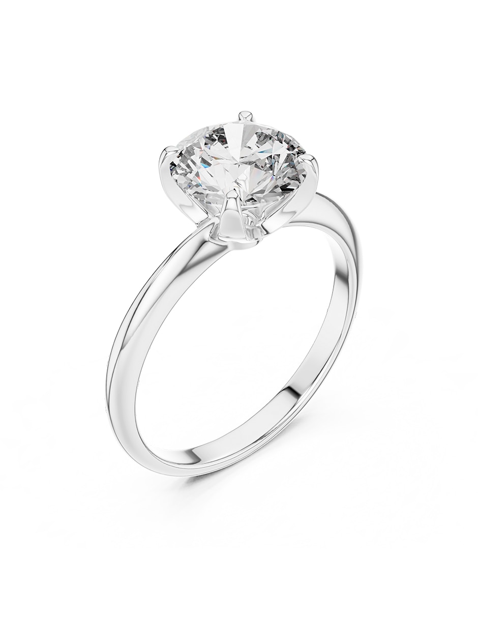Anillo de compromiso de Oro 9 K diamante de laboratorio 5