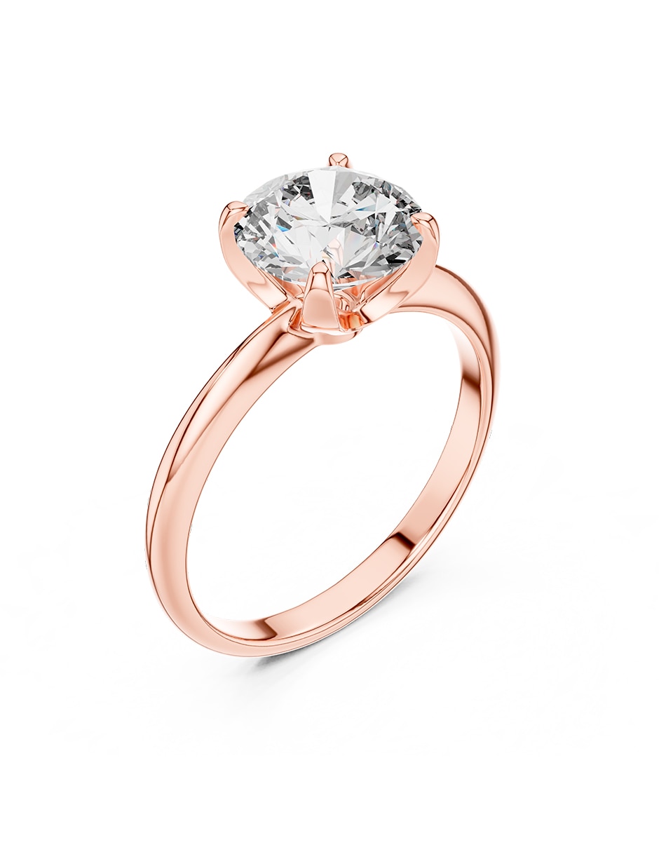 Anillo de compromiso de oro 14 k 2