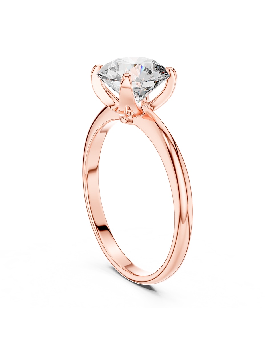 Anillo de compromiso de oro 14 k 3