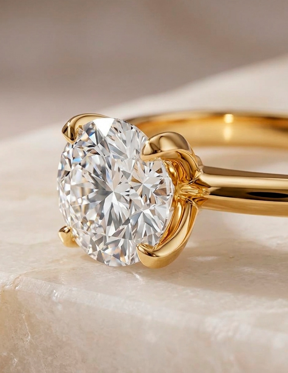 Anillo de compromiso de oro 18 k 8