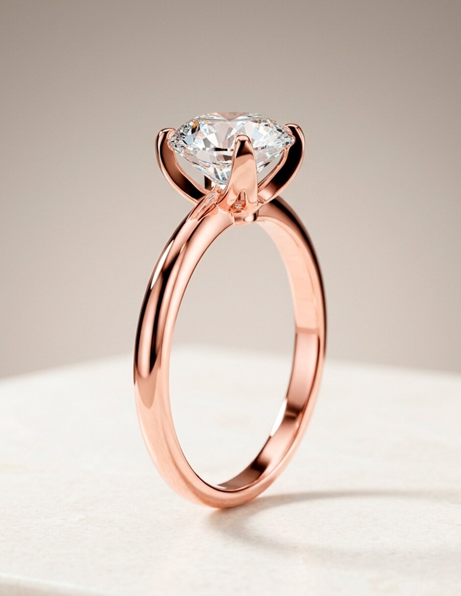 Anillo de compromiso de oro 18 k 7