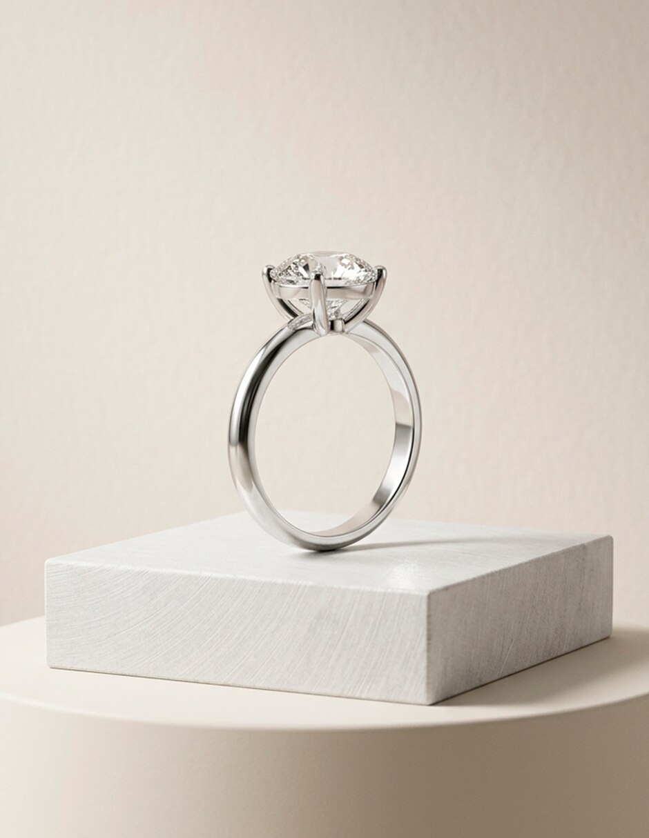 Anillo de compromiso de oro 9 k 7