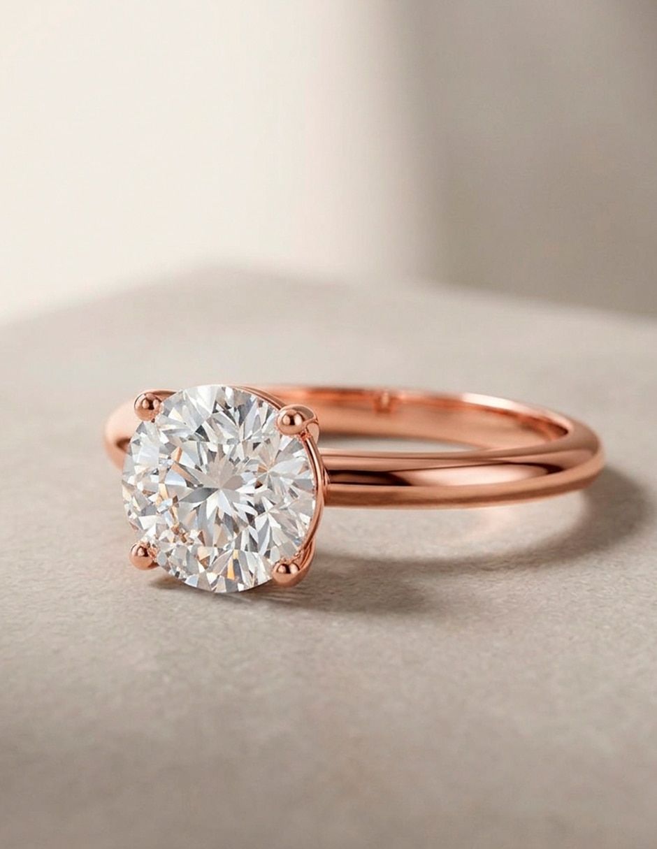 Anillo de compromiso de oro 14 k 8