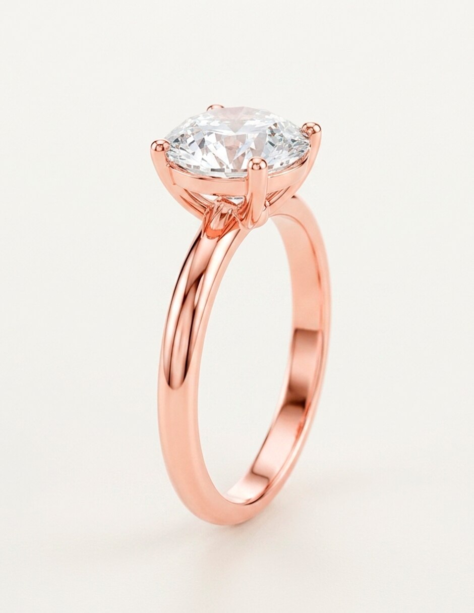 Anillo de compromiso de oro 14 k 10