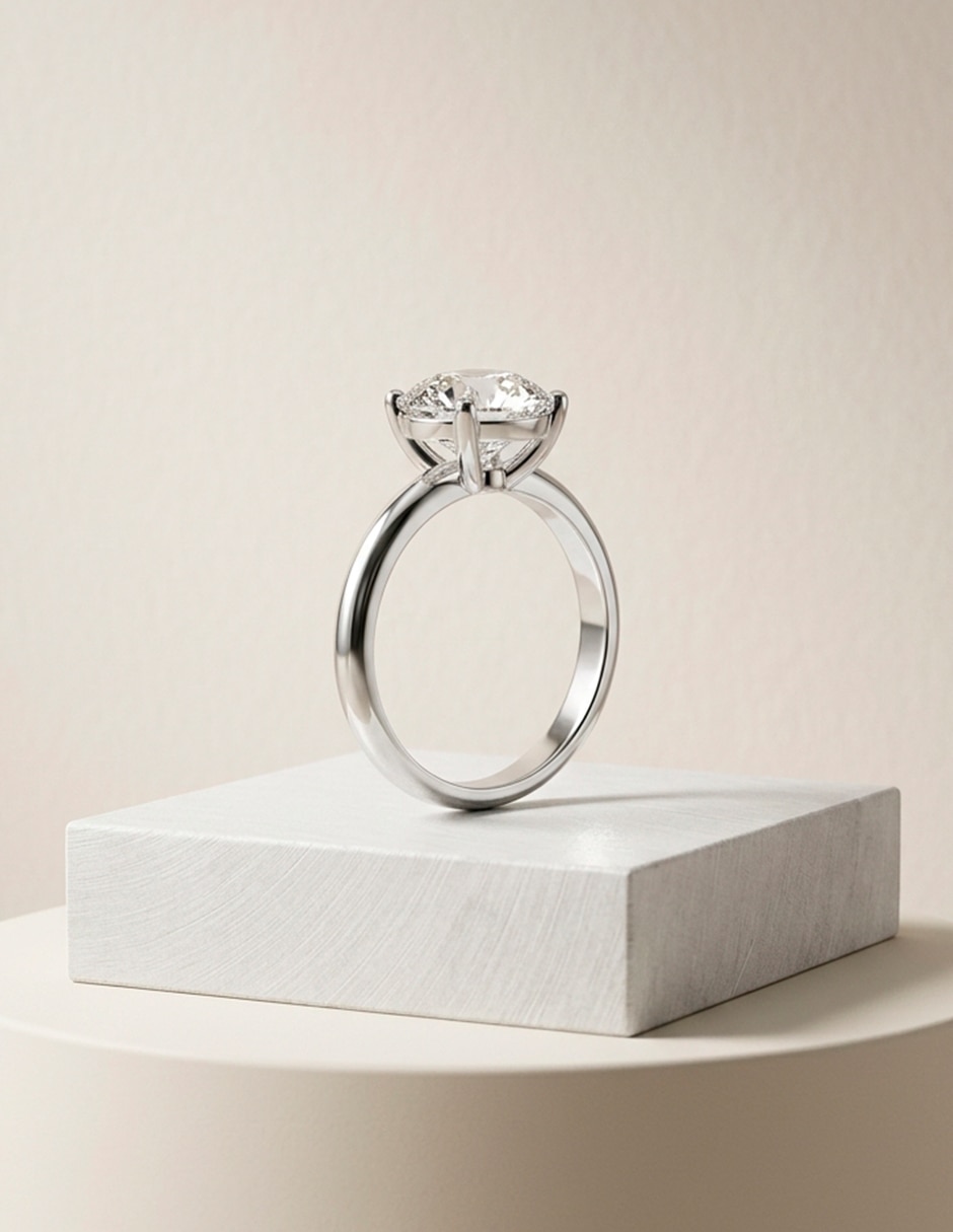 Anillo de compromiso de oro 9 k 7