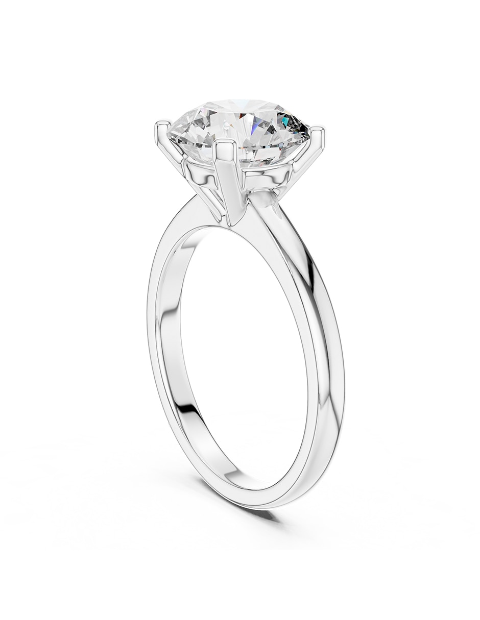 Anillo de compromiso de oro 9 k zirconia cúbica 3