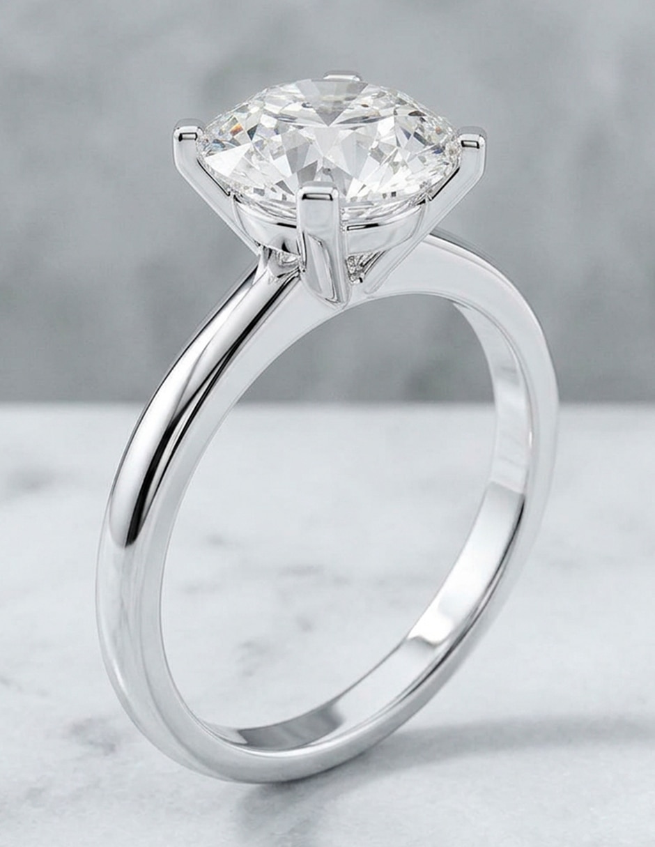 Anillo de compromiso de oro 9 k zirconia cúbica 6