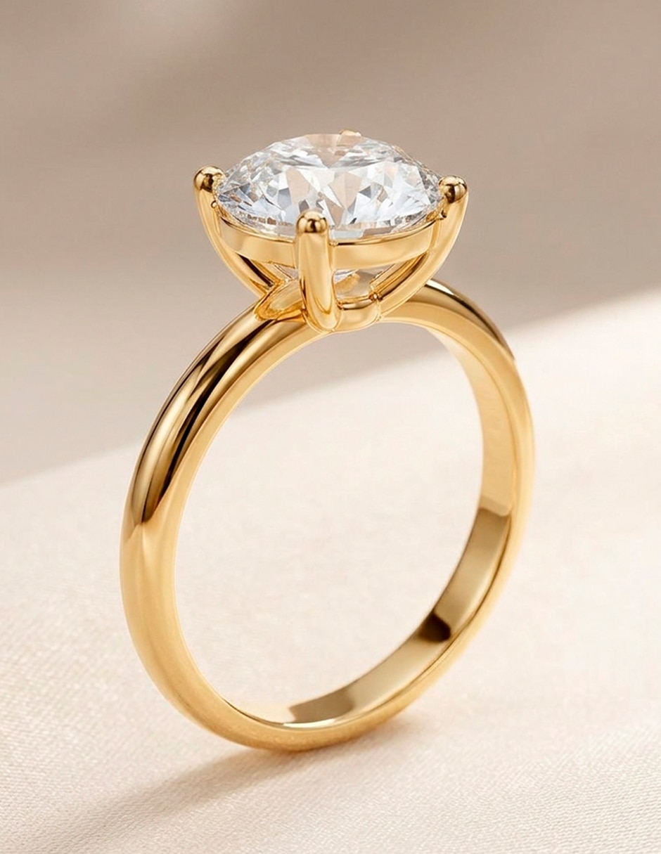 Anillo de compromiso de oro 18 k Amore Mio
