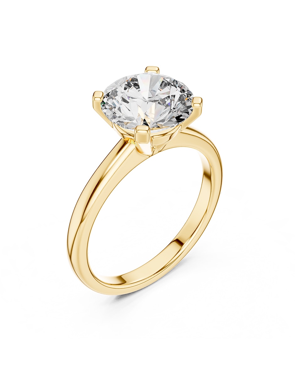 Anillo de compromiso de oro 9 k Amore Mio zirconia cúbica