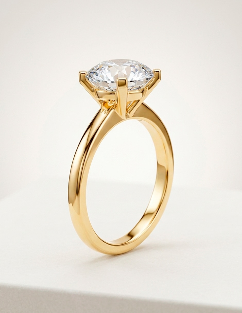 Anillo de compromiso de oro 9 k Amore Mio zirconia cúbica