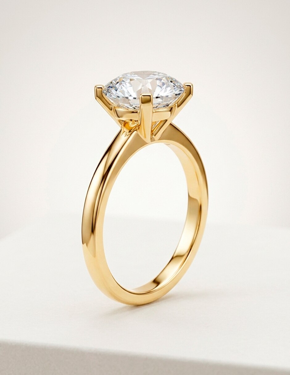 Anillo de compromiso de oro 18 k Amore Mio zirconia cúbica