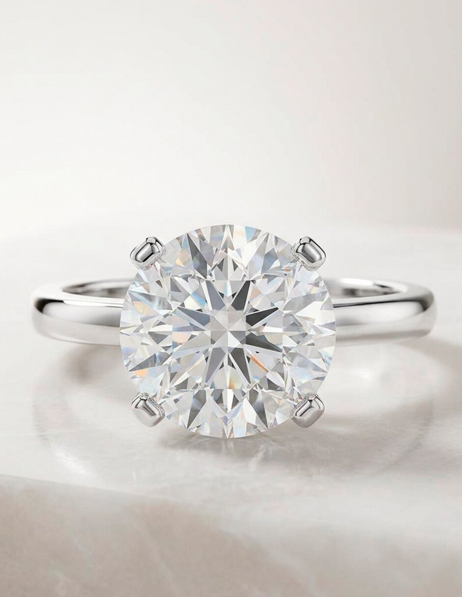 Anillo de compromiso de oro 18 k 8