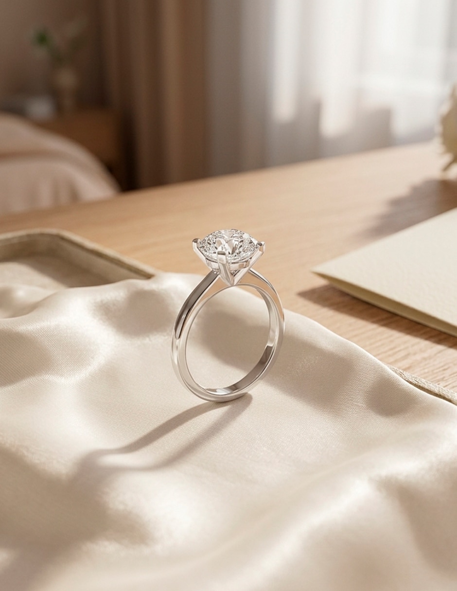 Anillo de compromiso de oro 18 k 10