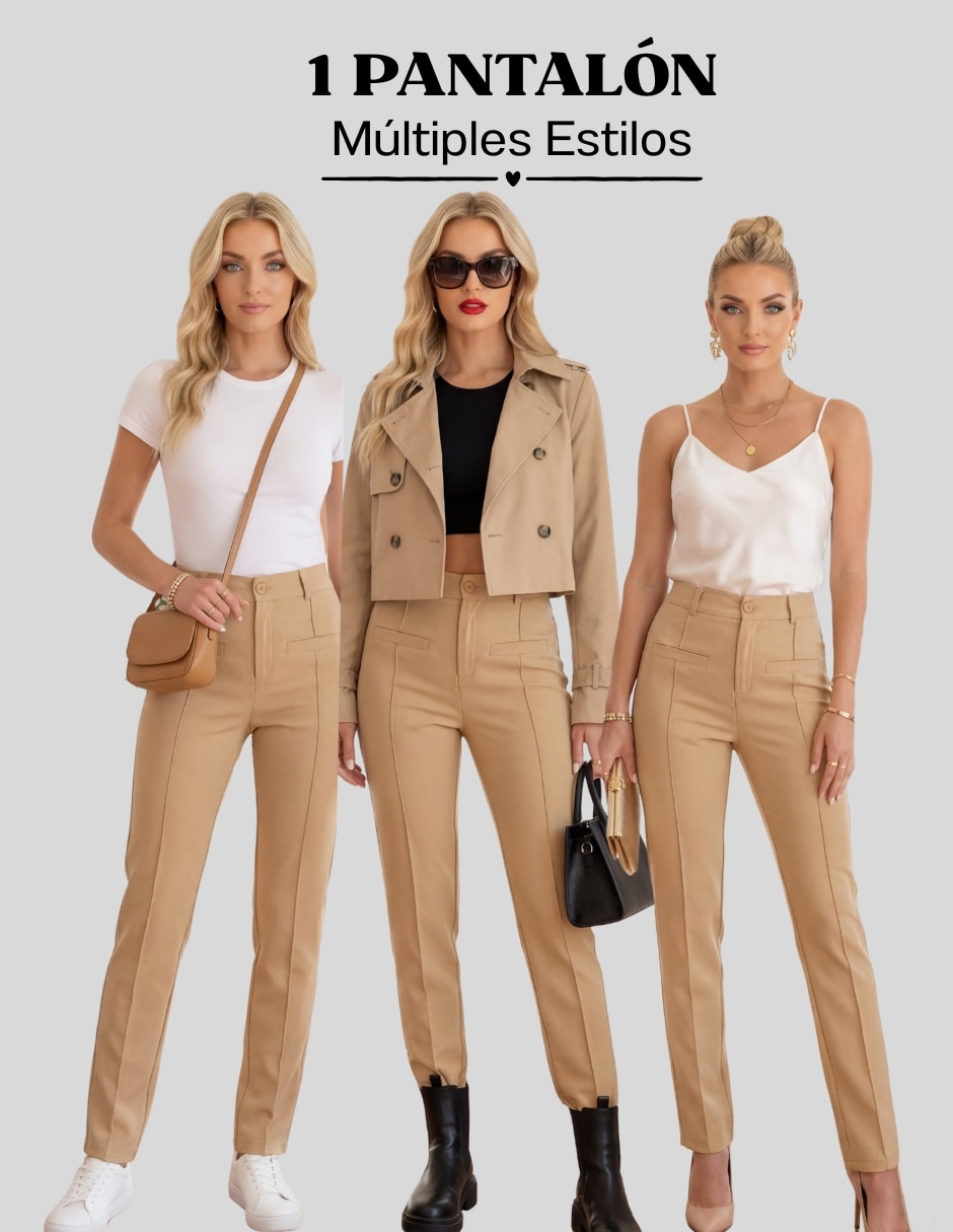 Pantalón de vestir slim para mujer 3