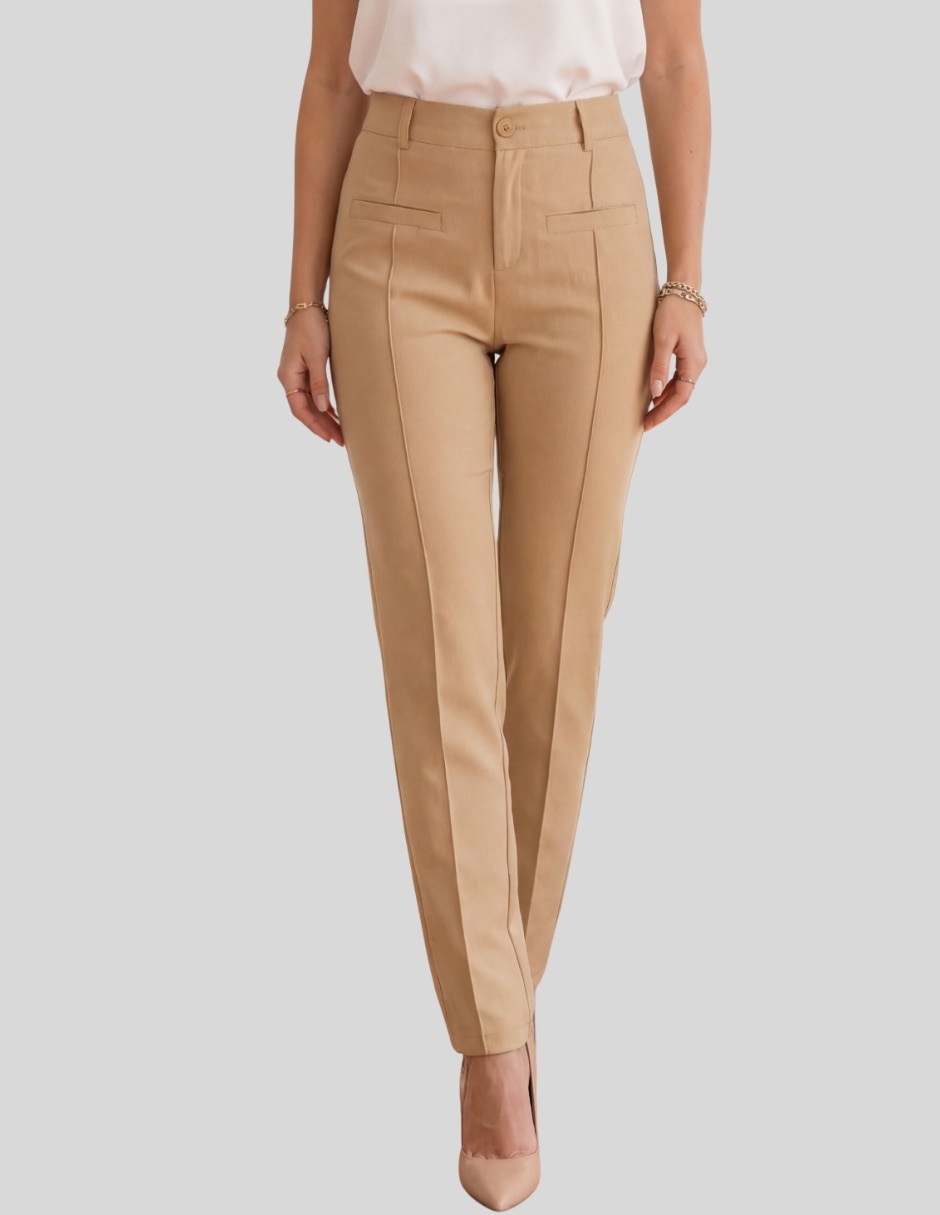 Pantalón de vestir slim para mujer