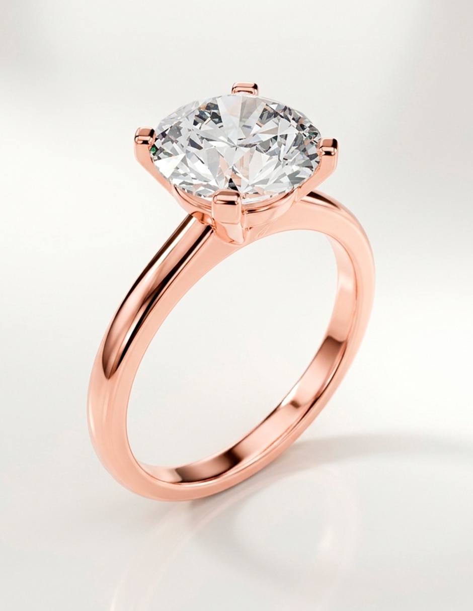 Anillo de compromiso de oro 14 K diamante de laboratorio 9