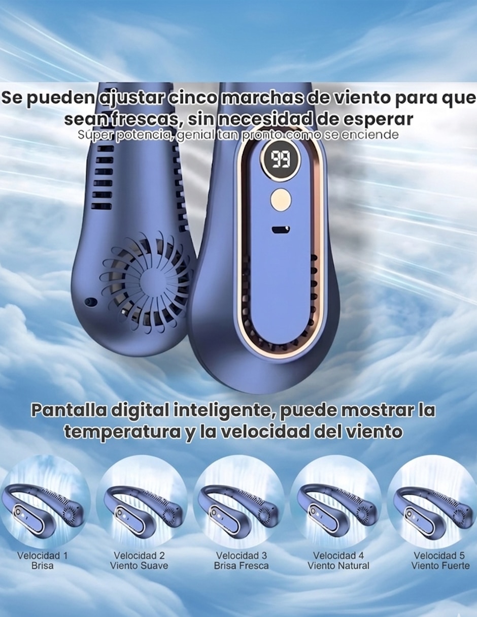 Ventilador de cuello Ventdepot 5 velocidades