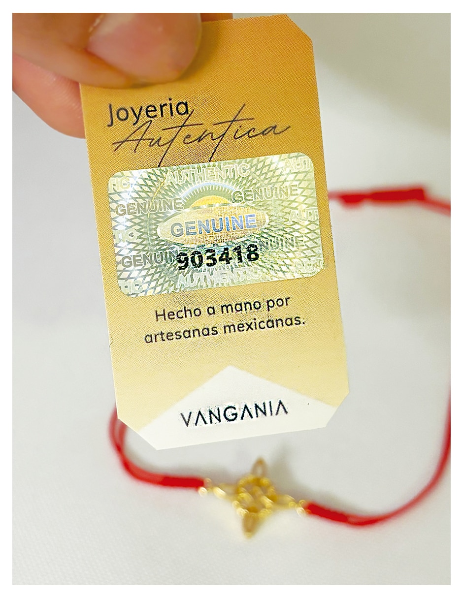 Pulsera Vangania de Oro laminado 18 k con acabado brillante