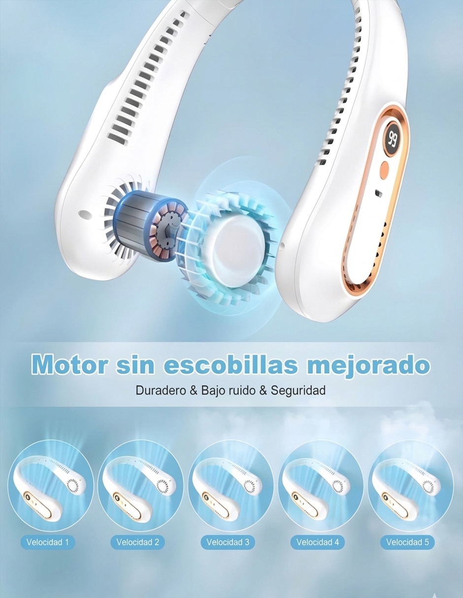 Ventilador de cuello 5 velocidades 4
