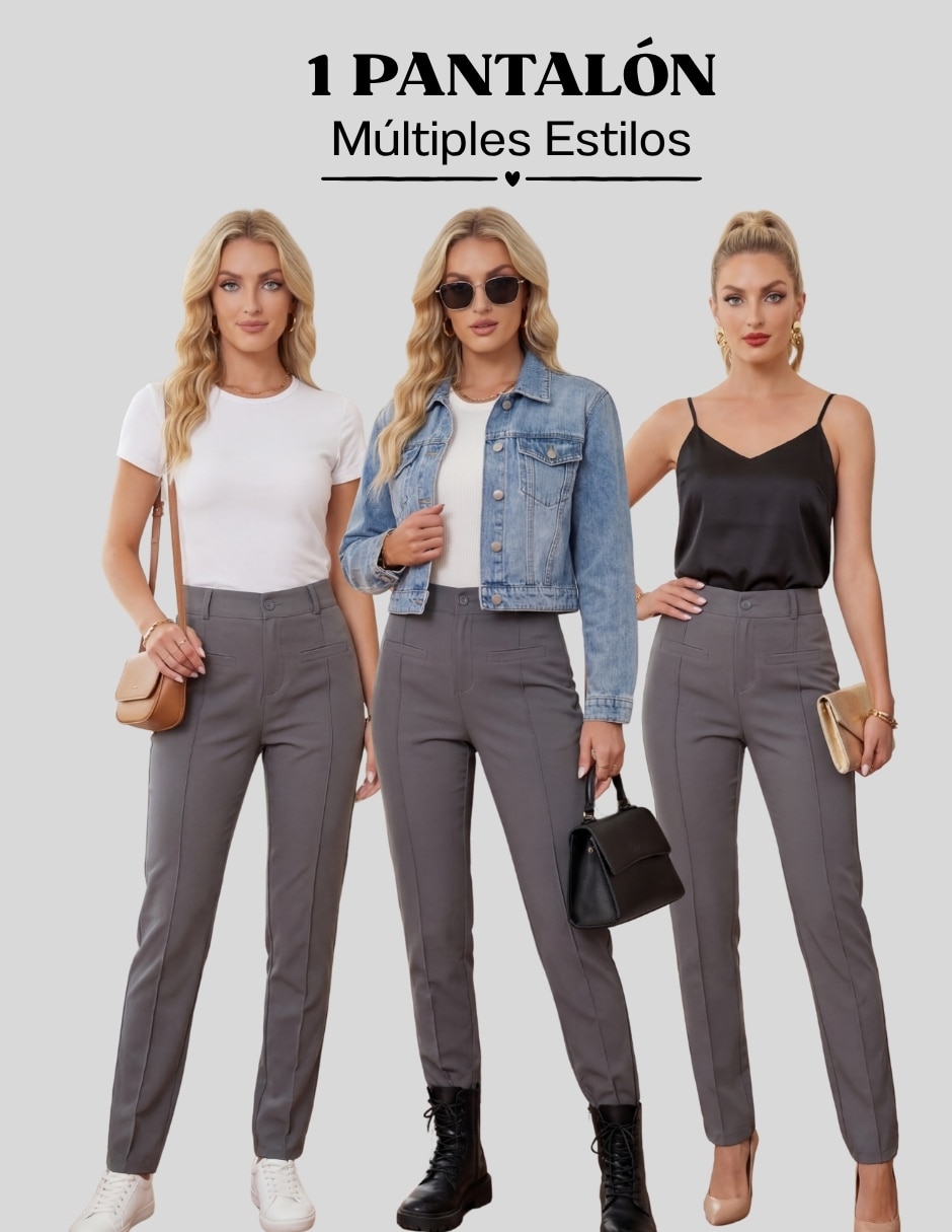 Pantalón de vestir Malabis slim para mujer