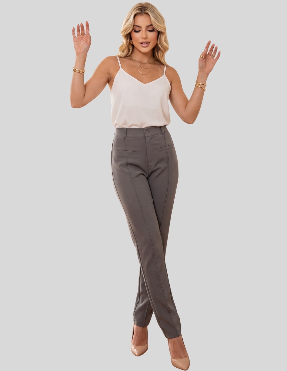 Pantalón de vestir Malabis slim para mujer