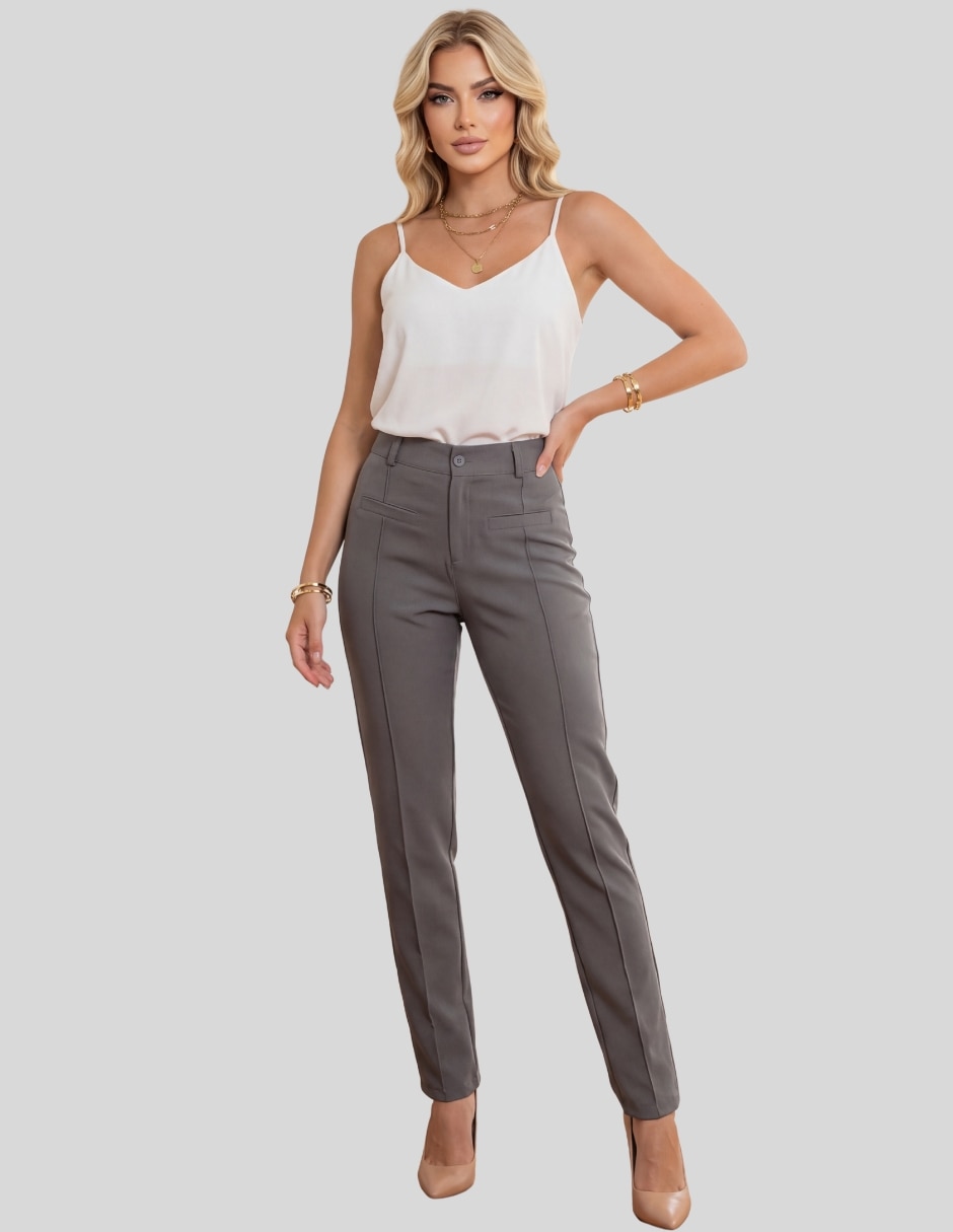 Pantalón de vestir Malabis slim para mujer