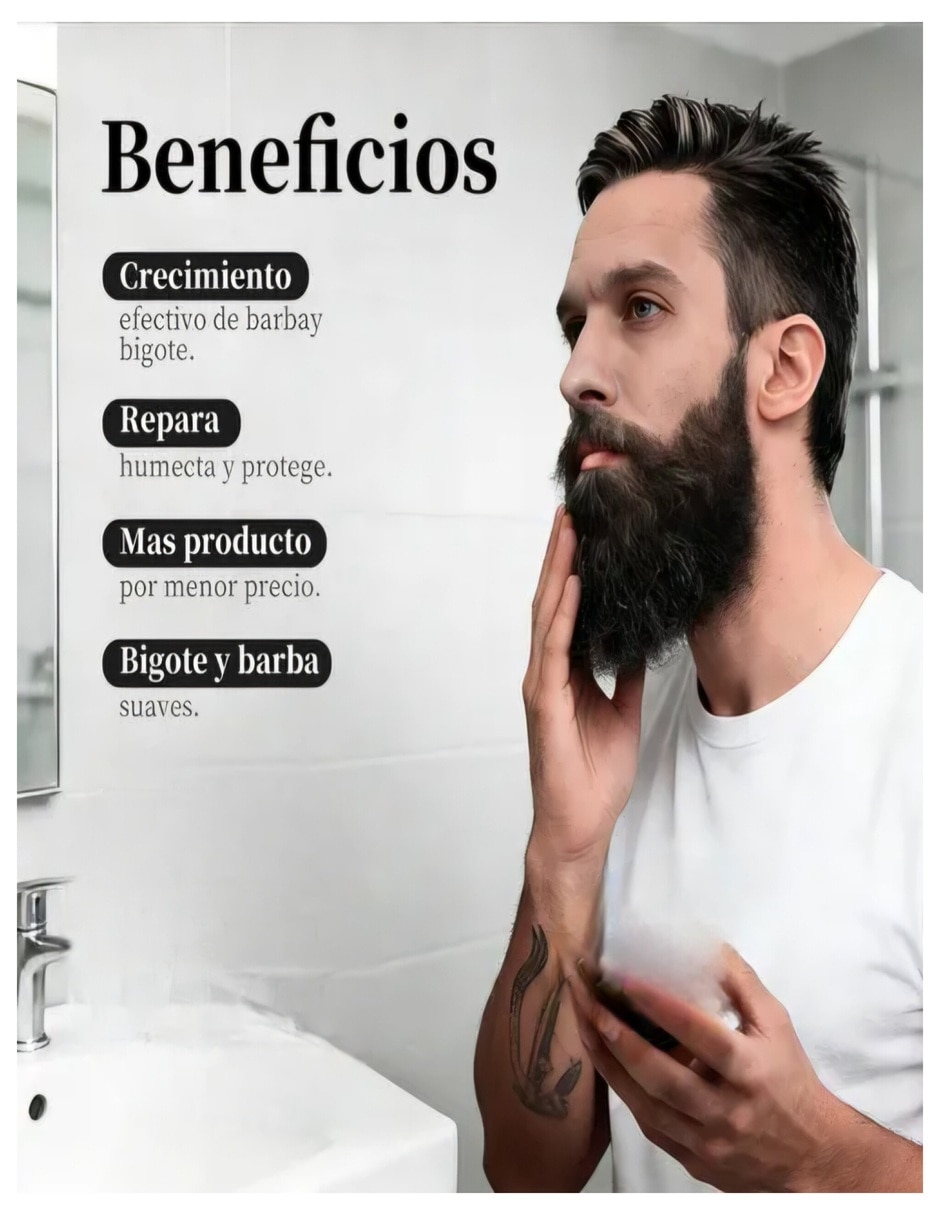 Tratamiento para barba Bálsamo crecimiento barba y bigote Torongia