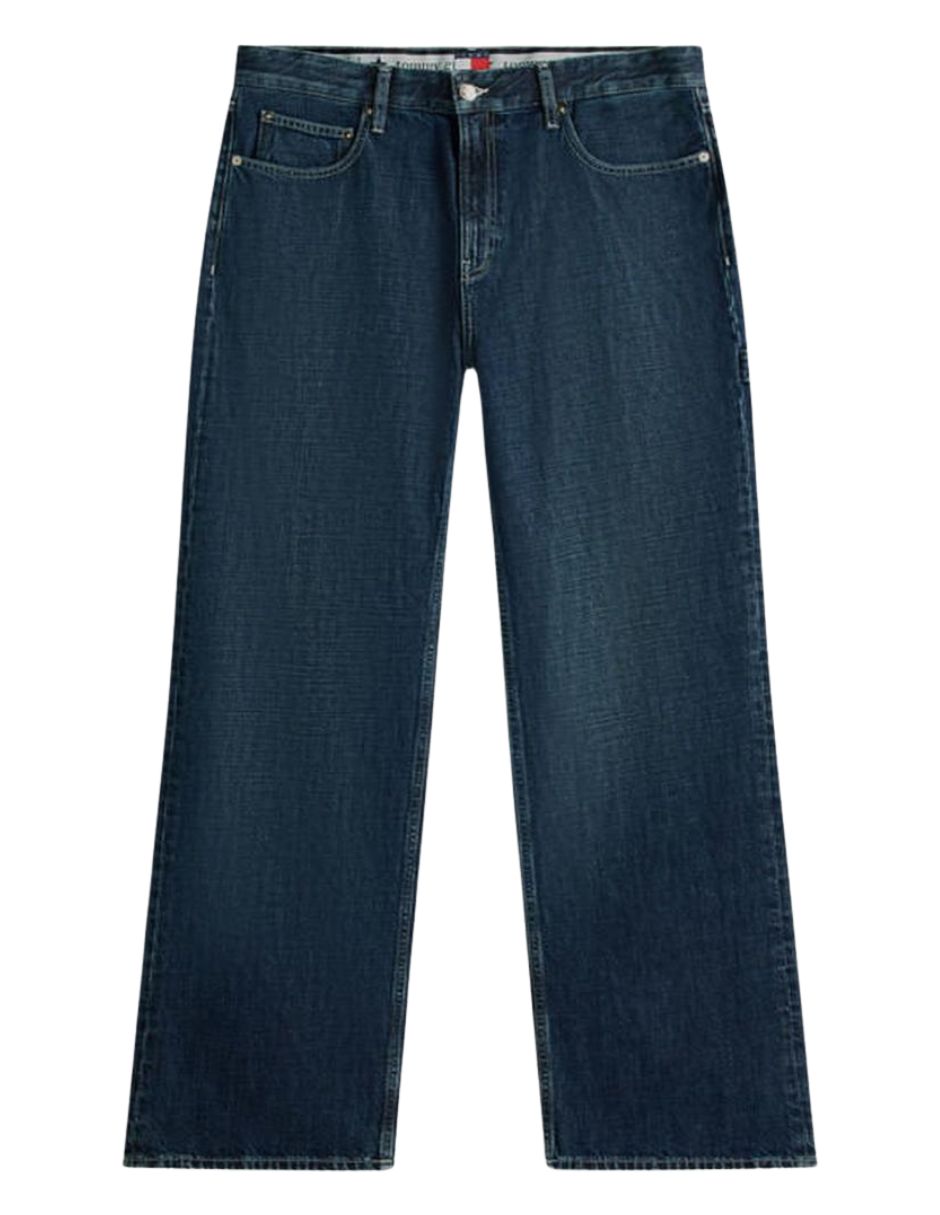 Jeans regular wide leg tommy jeans corte amplio para mujer