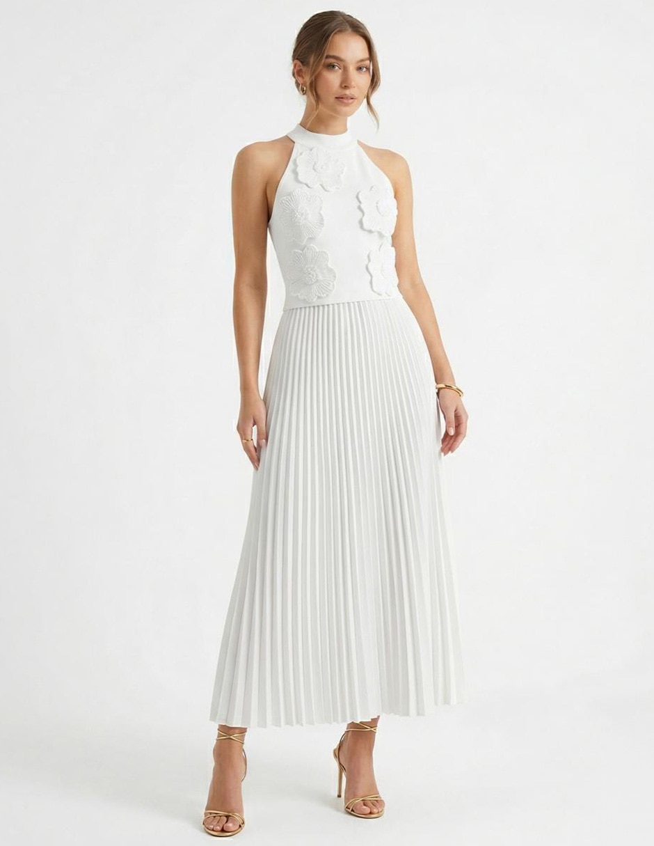 Vestido crop cocktail para mujer
