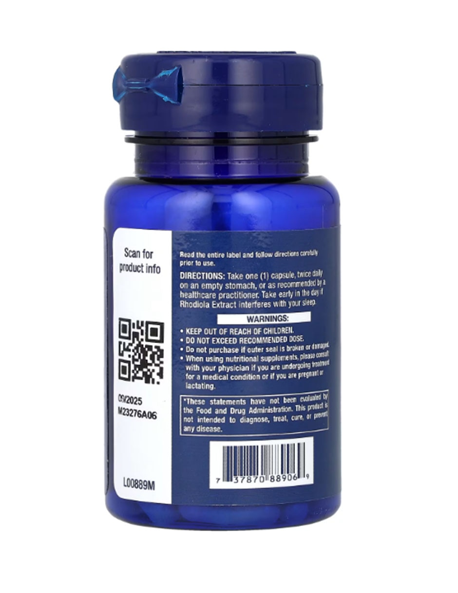 Extracto de rodiola 250 mg 60 cápsulas Life Extension