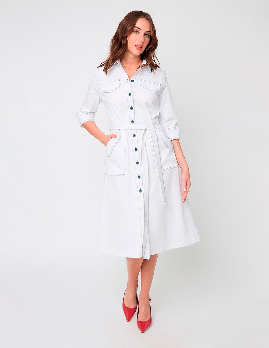 Vestido midi casual Niza para mujer Vestido midi casual Niza para mujer
